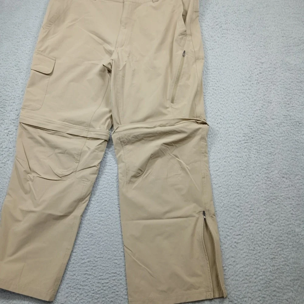 Eastern Mountain Sports Convertible Cargo Pants Men's 40R Tan‎ Zip-Off Hiking